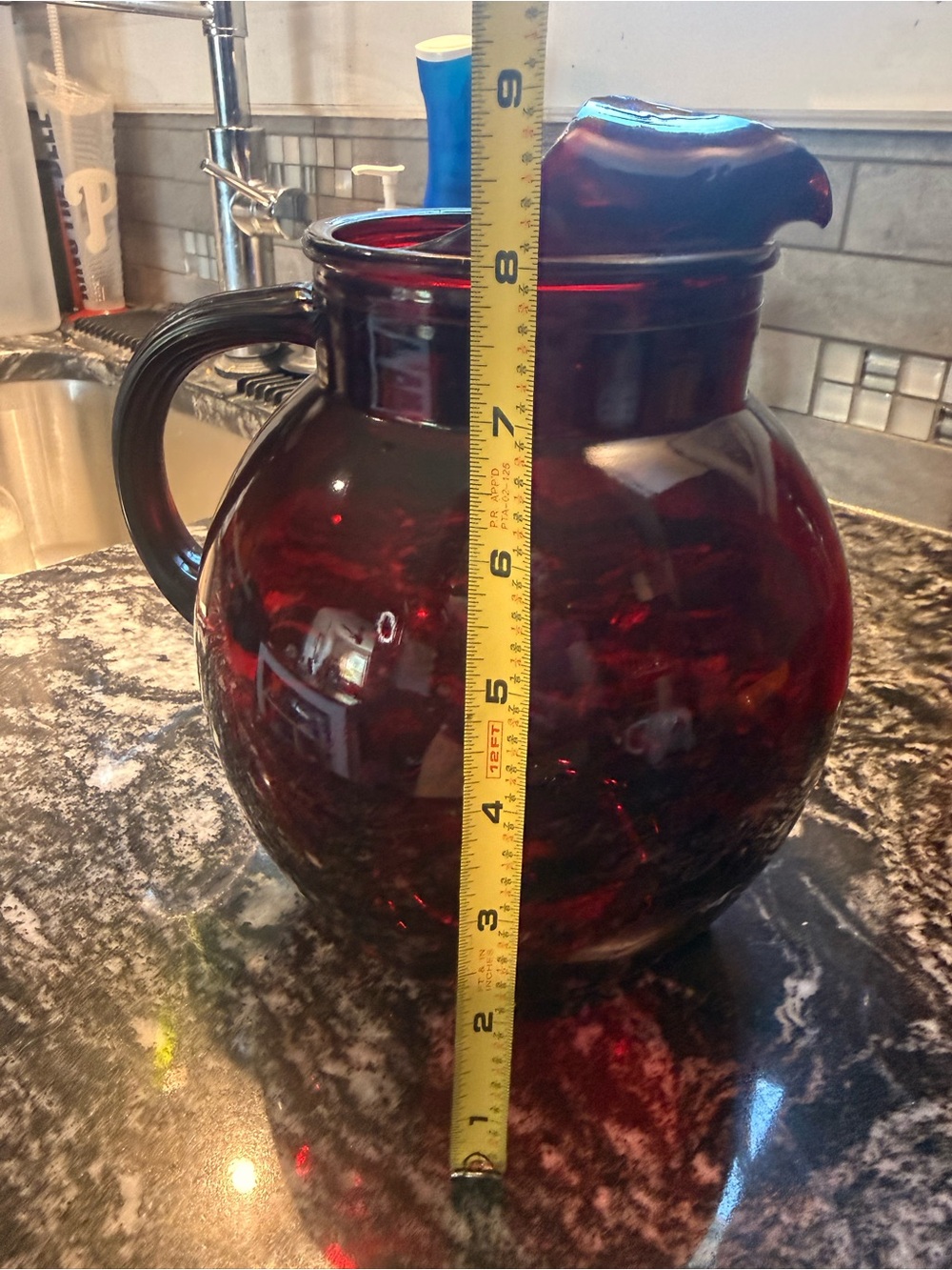Anchor Hocking Ruby Red Glass Pitcher